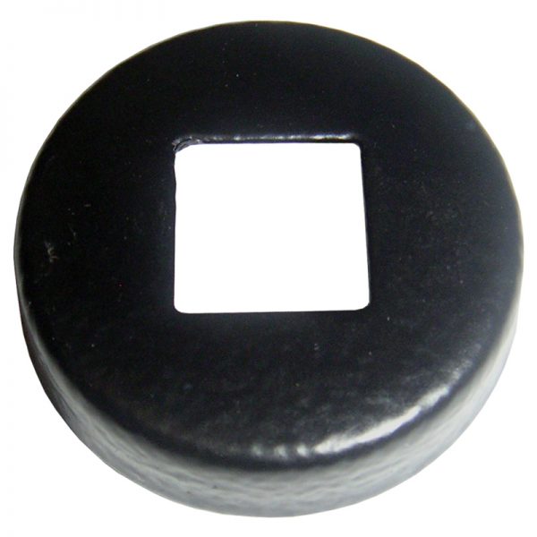 PSEPCSBR  1 5/16"RD. COVER SHOE WITH 1/2"SQ. HOLE 3/8"H - BLACK RIPPLE