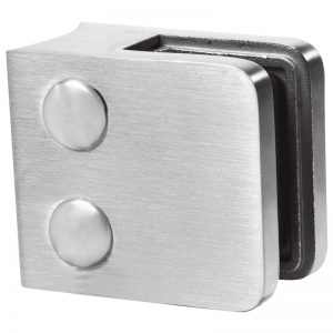 SSGC306XX16S SMALL SQUARE GLASS CLIP SS316 FOR 38.1mm POST