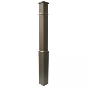 STP54434 4 3/4"SQ. HOLLOW STEEL POST 54"H, 0.1" THICK