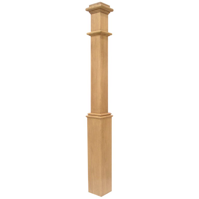 W5091NOIN  5"SQ. WOOD POST - NO INSET (OAK) 55"