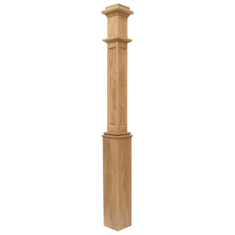 W5091  5"SQ. WOOD POST (OAK) 55"