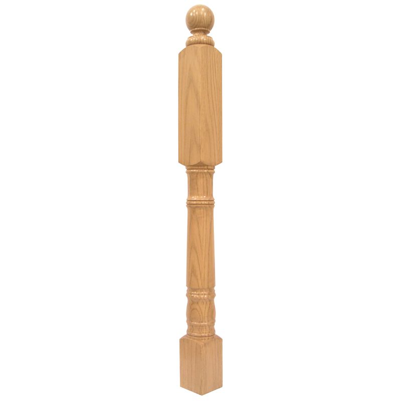 WP31242  3 1/2"SQ. WOOD POST (OAK) 43 1/4"