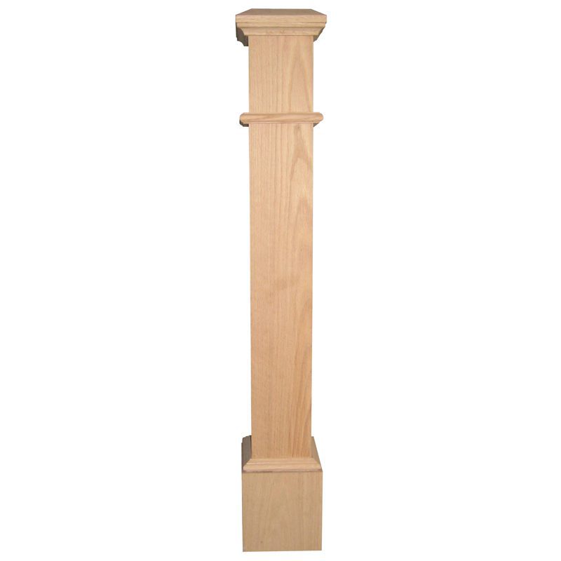 WP63978  6"SQ. WOOD POST (OAK) 39 7/8"