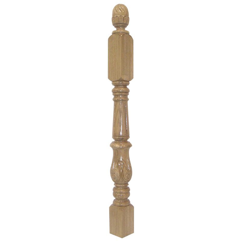 WPF31245  3 1/2"SQ. FRENCH WOOD POST (OAK) 44.7"