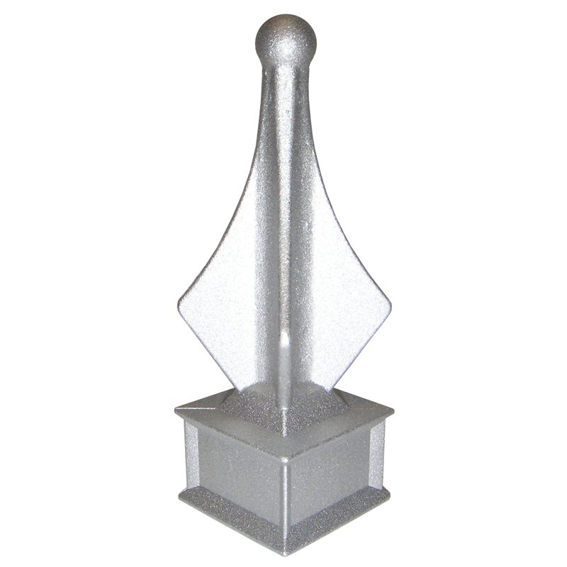 Z9112 1 1/2"SQ. ALUMINUM FINIAL 2"W x 6 1/8"H