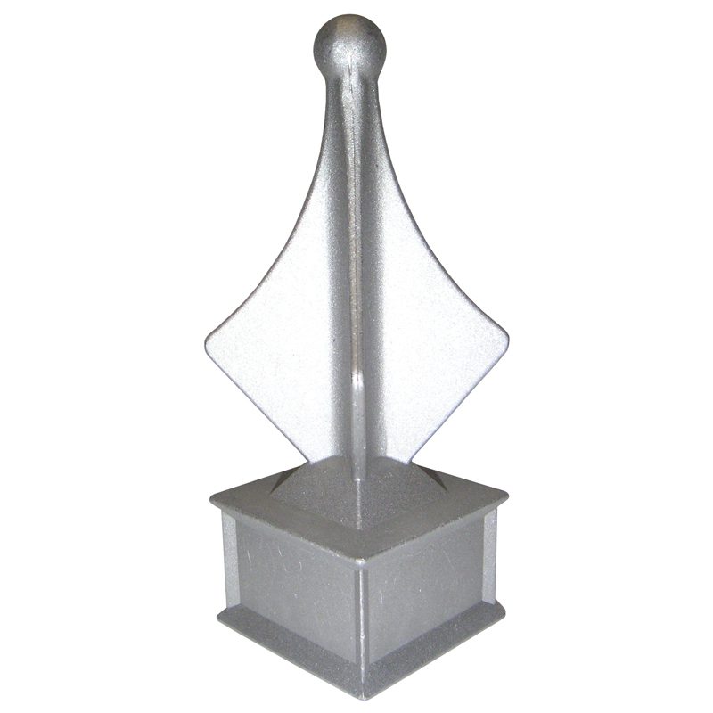 Z92  2"SQ. ALUMINUM FINIAL 2 1/2"W x 7"H