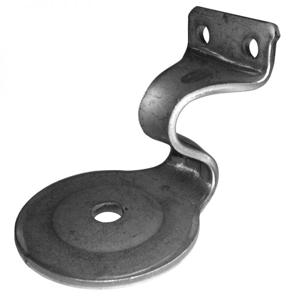 13418  2 1/2" FLAT STEEL FORMED WALL BRACKET WITH 1 HOLE