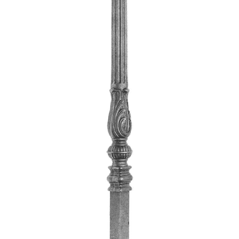 LFOP-555 1 3/8"SQ. CAST POST 47 1/2"H WITH 1 3/8"RD. TOP