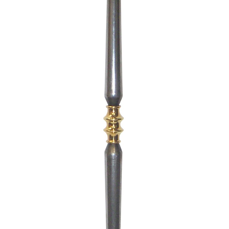 144/3  30mm RD. FORGED TUBULAR PICKET WITH BRASS COLLAR 900mm