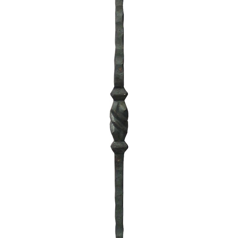 505/3/44  14mm SQ. HAMMERED PICKET WITH SINGLE COLLAR 44"