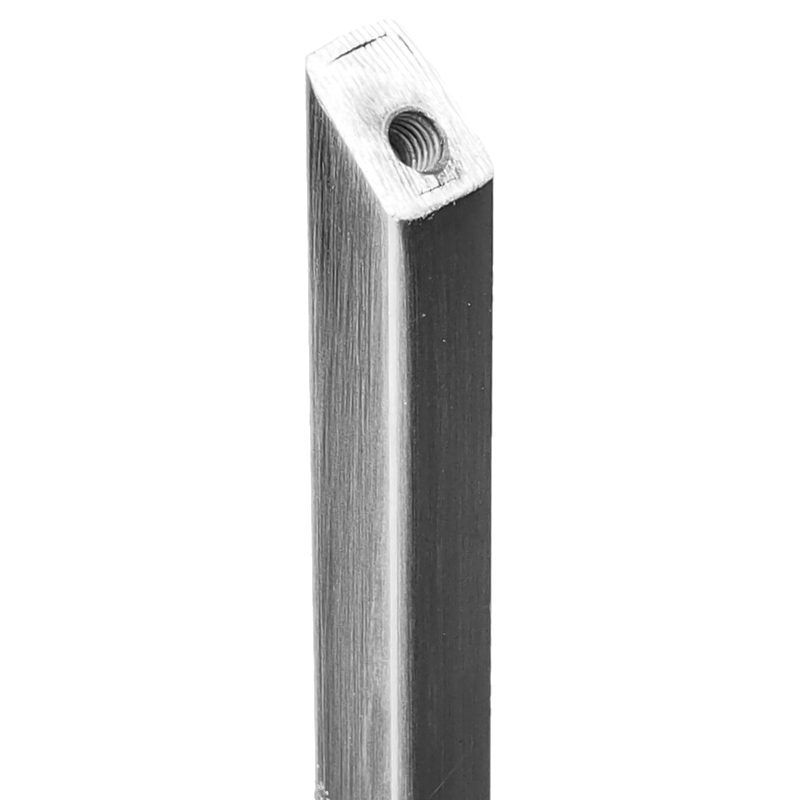 EPPS124443BC 1/2"SQ. PLAIN DRILLED & TAPPED STAIRWAY PICKET 44" 43° - BRUSHED CHROME (DISCONTINUED)