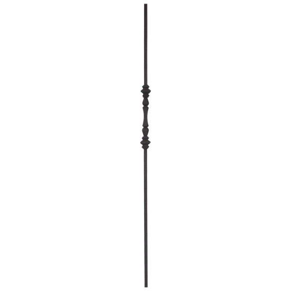 MS1544ORB  1/2"SQ. DOUBLE COLLAR WITH 9102 COLLAR TUBULAR PICKET 44" - OIL RUBBED BRONZE