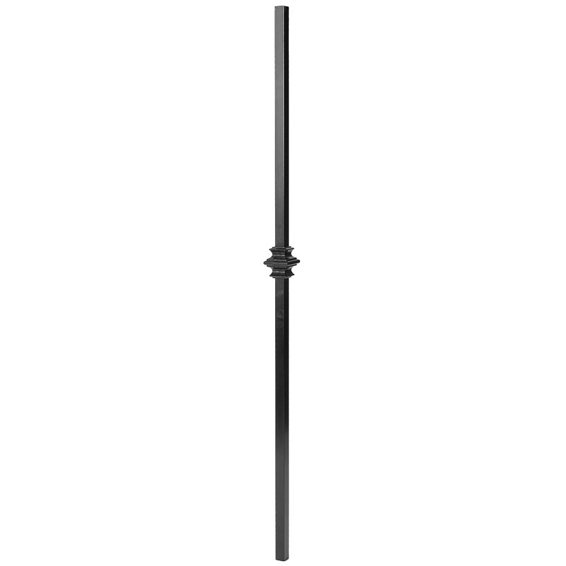 OAP683S34B40 3/4"SQ SINGLE COLLAR OUTDOOR ALUMINUM PICKET 40" - SATIN BLACK
