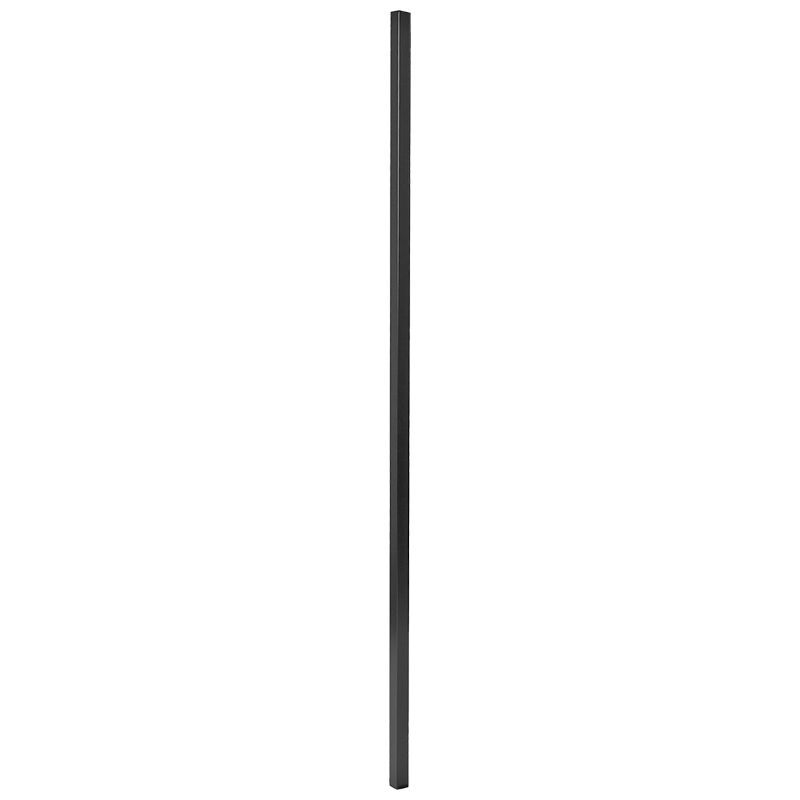 OAPPLN34B40  3/4"SQ. PLAIN OUTDOOR ALUMINUM PICKET 40" - SATIN BLACK