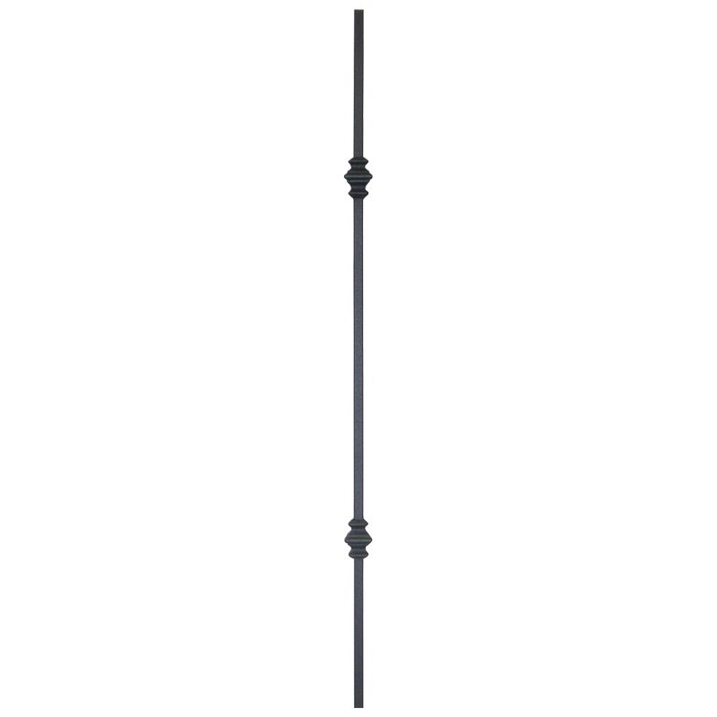 PT683D35ORB  1/2"SQ. DOUBLE COLLAR TUBULAR PICKET 35" - OIL RUBBED BRONZE