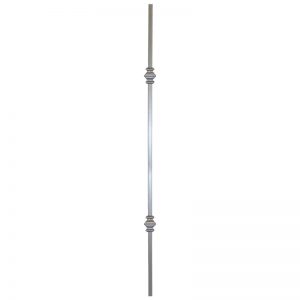 PT683D35P  1/2"SQ. DOUBLE COLLAR TUBULAR PICKET 35" - PEWTER