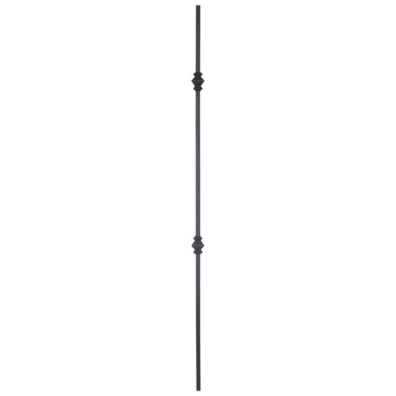 PT683D44ORB  1/2"SQ. DOUBLE COLLAR TUBULAR PICKET 44" - OIL RUBBED BRONZE