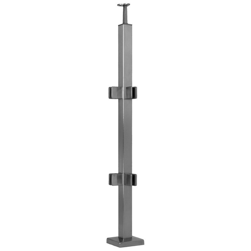 SSPSQ40L36C SQUARE CORNER RAILING POST FOR GLASS 36" (SS316) SSPSQ40L36C SQUARE CORNER RAILING POST FOR GLASS 36" (SS316)