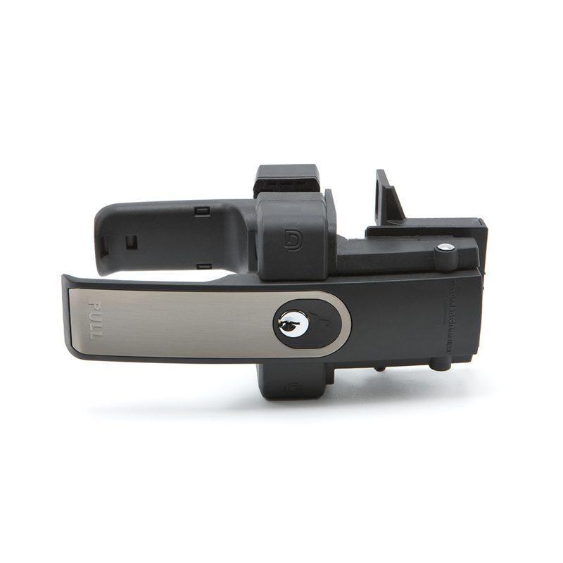 LLMKDST LokkLatch MAGNETIC GATE LOCK / LATCH - BRUSHED (KEYED-DIFFERENT)