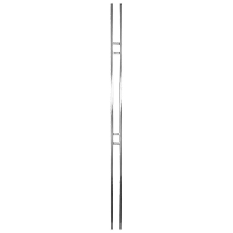 PTM44SS  1/2"SQ. MODERN TUBULAR PANEL 2 1/4" x 44" - STAINLESS STEEL