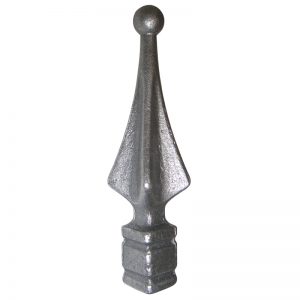 126/1  10mm SQ. FORGED FINIAL 140mm H