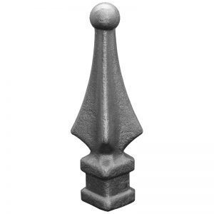 126/16 40mm SQ. FORGED FINIAL 50 x 190mm