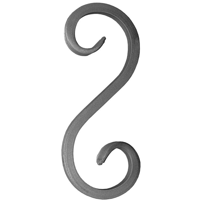 P12S-104 1/2"SQ. FORGED S-SCROLL 4" x 10"