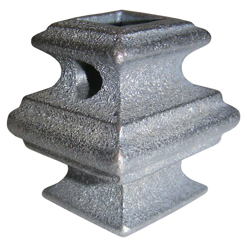 683-2HOLES  1/2"SQ. CAST COLLAR 1 1/2"W x 2"H WITH 2 HOLES