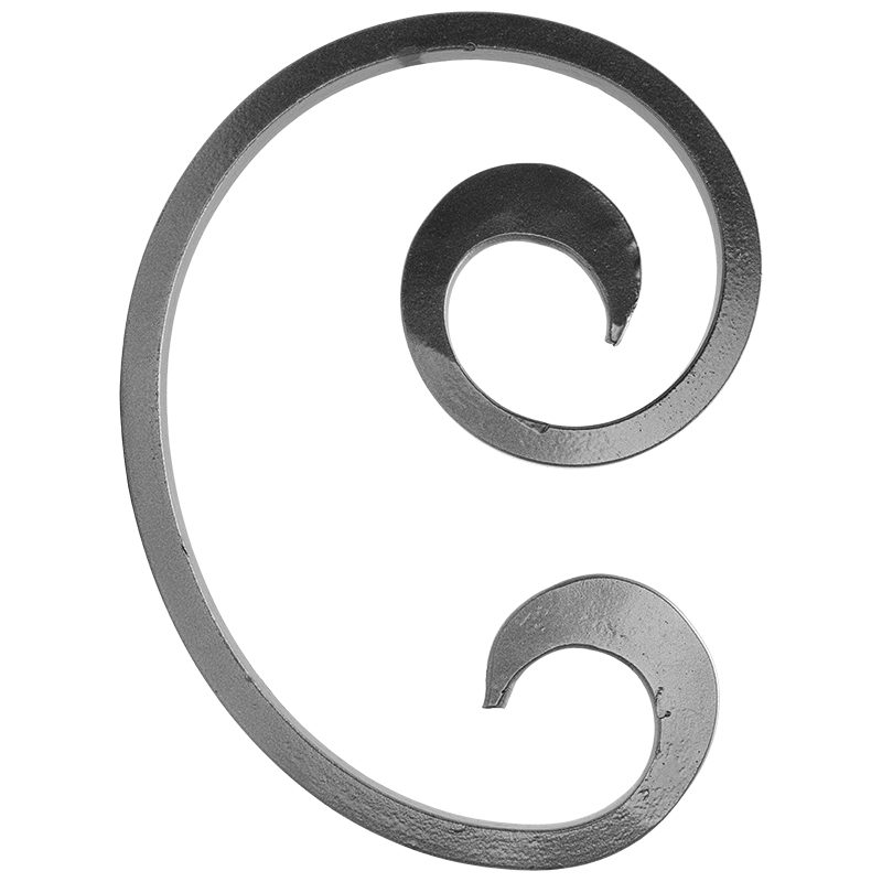 FS1102R-MM 14mm SQ. STEEL C-SCROLL 210 x 285mm - RIGHT