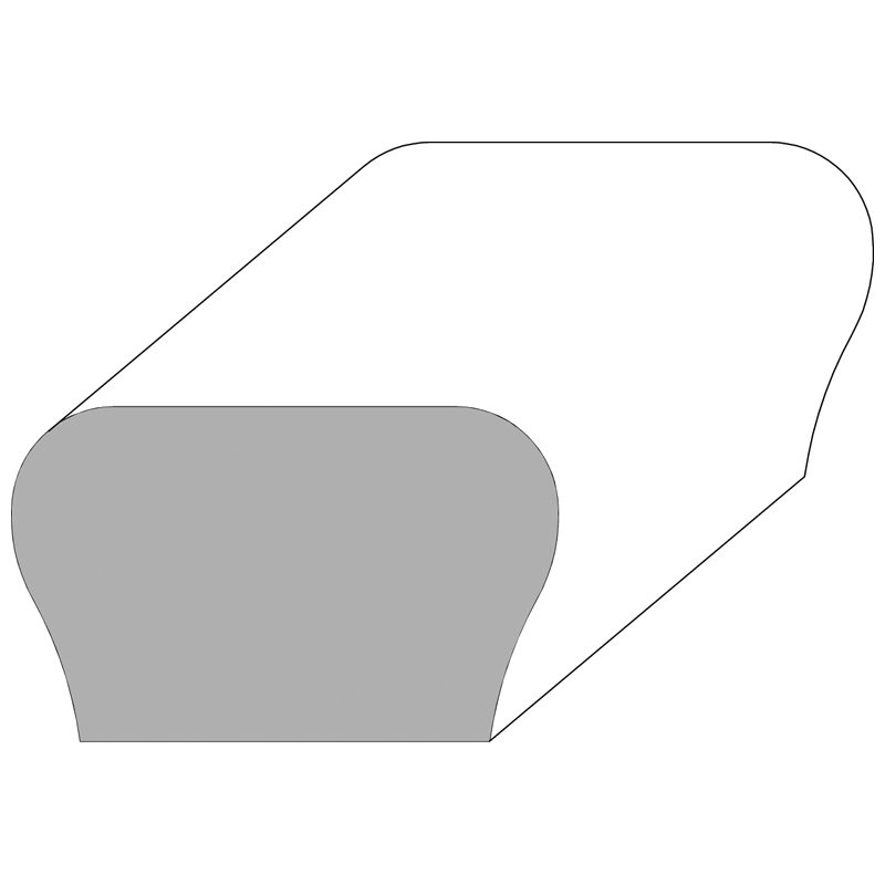 WH1158258O RAISED OAK HANDRAIL 2 21/32" x 1 5/8" x 12 FT. WH1158258O RAISED OAK HANDRAIL 2 21/32" x 1 5/8" x 12 FT.