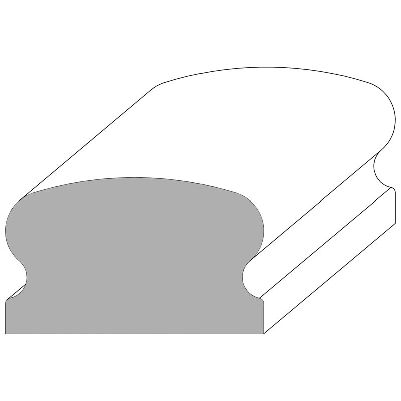 WH3113163O REGAL OAK HANDRAIL 3" x 1 13/16" x 12 FT. WH3113163O REGAL OAK HANDRAIL 3" x 1 13/16" x 12 FT.