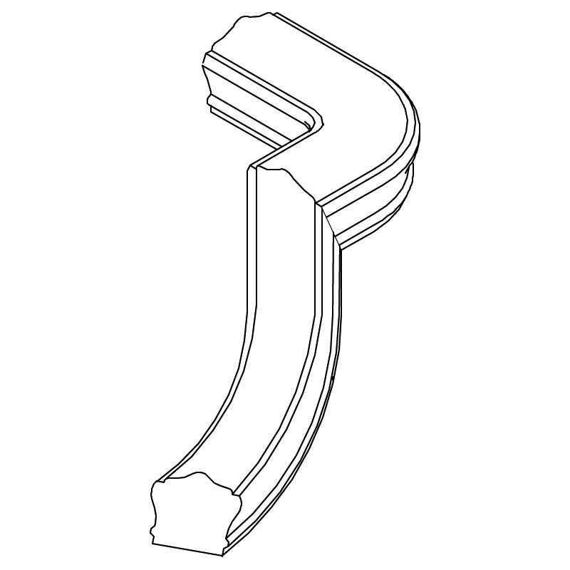 WHOCD1L COLONIAL OAK 1 RISER 1/4 TURN - LEFT