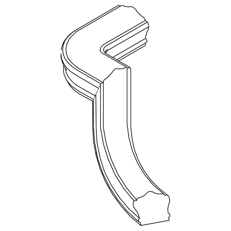 WHOCD1R COLONIAL OAK 1 RISER 1/4 TURN - RIGHT