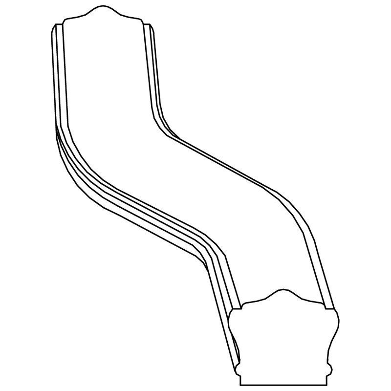 WHOCO3L COLONIAL OAK 3" OFFSET - LEFT