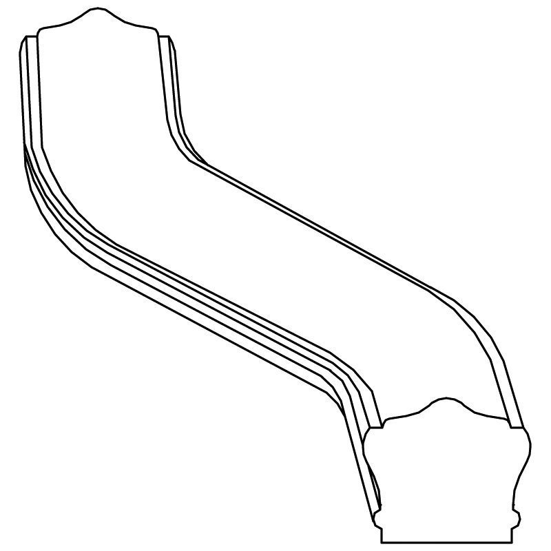 WHOCO6L COLONIAL OAK 6" OFFSET - LEFT