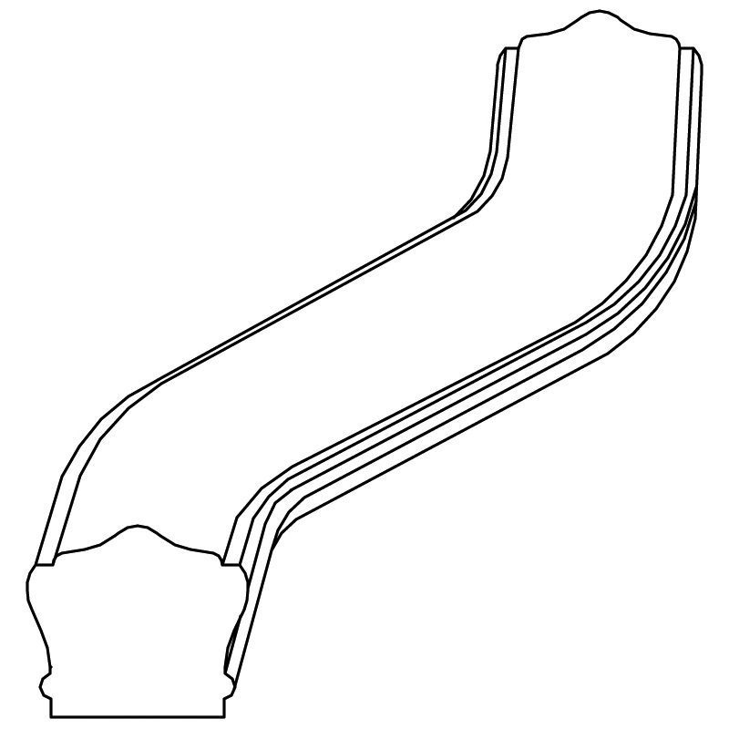 WHOCO6R COLONIAL OAK 6" OFFSET - RIGHT