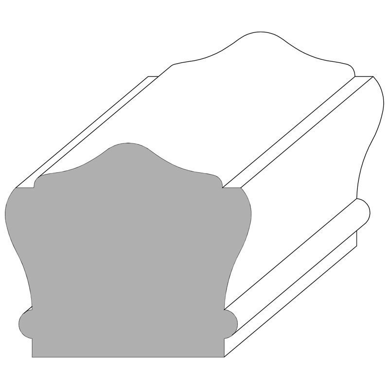 WHOC-278212 COLONIAL OAK HANDRAIL 2 7/8" x 2 1/2" x 16 FT. WHOC-278212 COLONIAL OAK HANDRAIL 2 7/8" x 2 1/2" x 16 FT.