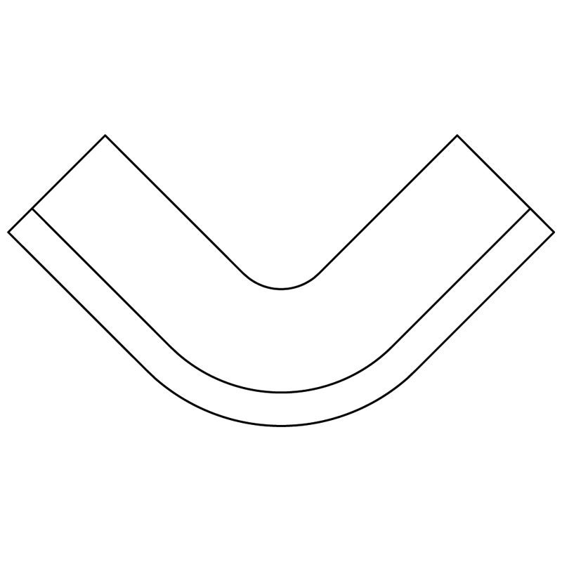 WHOPC PLAIN OAK 90-DEGREE CORNER BEND