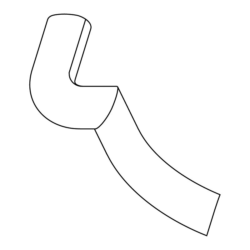 WHOPD1R PLAIN OAK 1 RISER 1/4 TURN - RIGHT