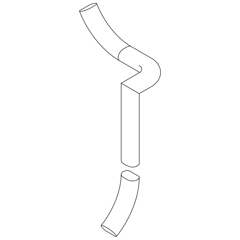 WHOPD2R PLAIN OAK 2 RISER 1/4 TURN - RIGHT