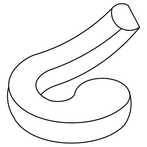 WHOPGL  PLAIN OAK GOOSE NECK - LEFT