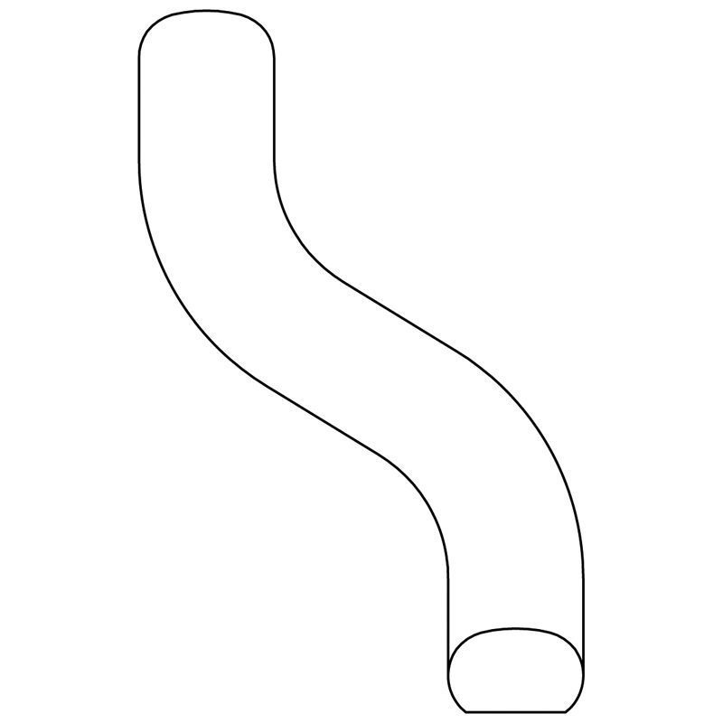 WHOPO6L PLAIN OAK 6" OFFSET - LEFT