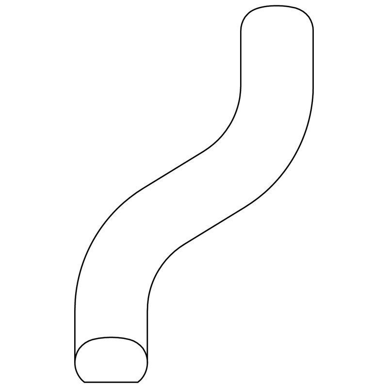 WHOPO6R PLAIN OAK 6" OFFSET - RIGHT