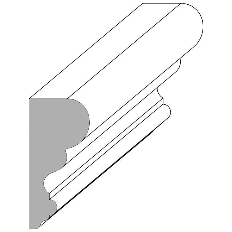 WPM1316134O PANEL MOULD 13/16" x 1 3/4" x 12 FT. (OAK)