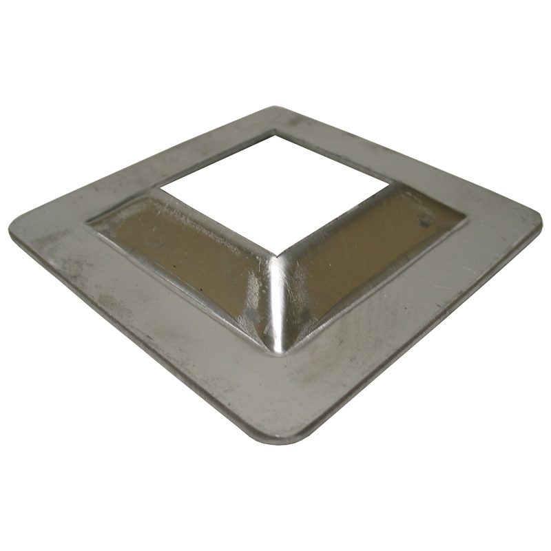 8048-NH 1 1/2"SQ. ALUMINUM FLANGE 3 3/4"W x 1/2"H