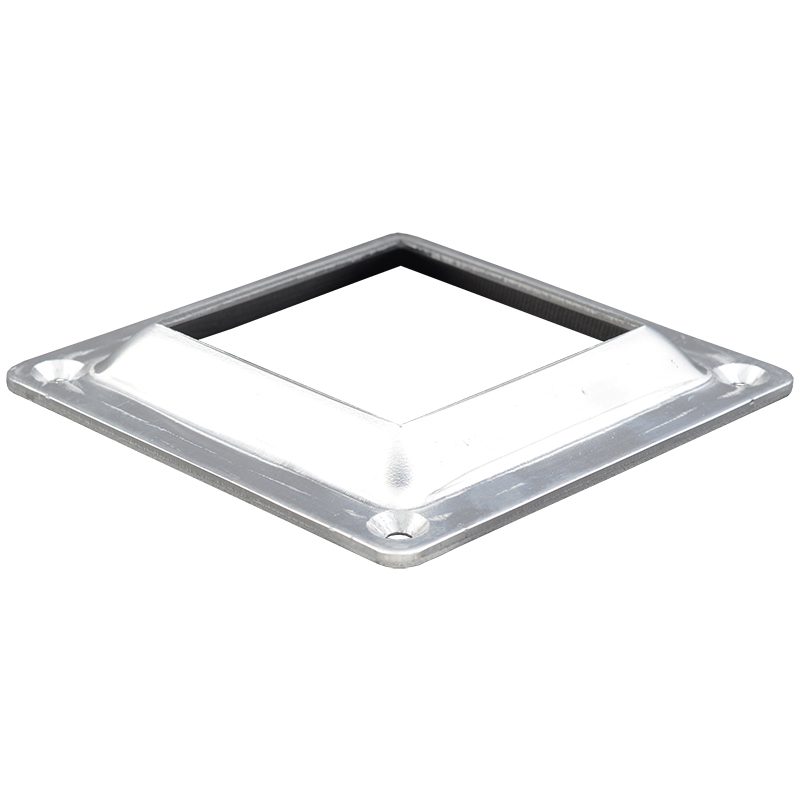 8098 3"SQ. ALUMINUM FLANGE WITH 4 HOLES 5"W x 5/8"H