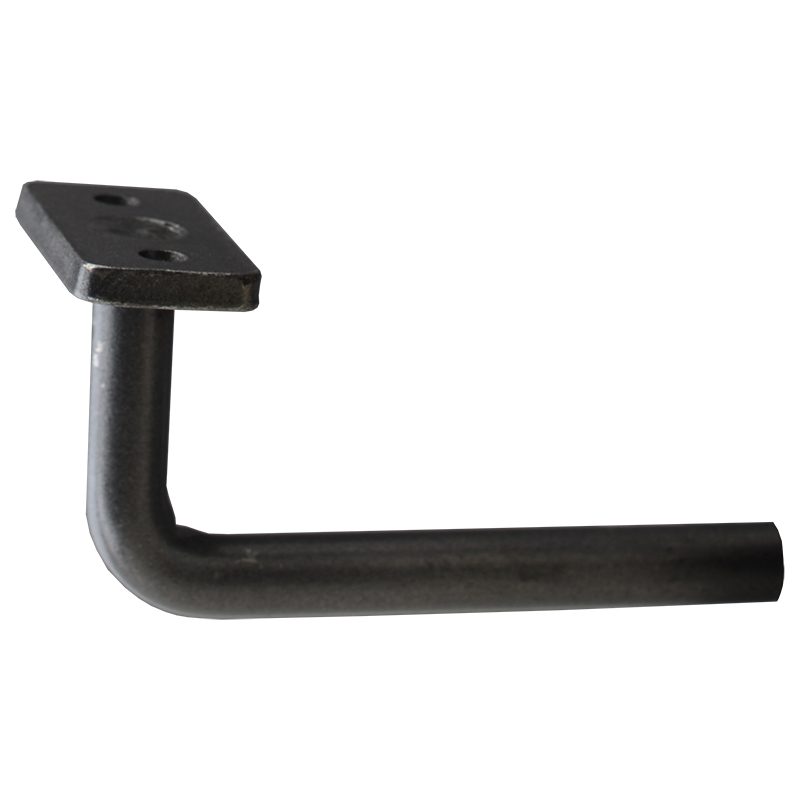 EL418PLATE 4 1/8" RAIL ELBOW WITH PLATE + DRILLED & TAPPED END (BARE)