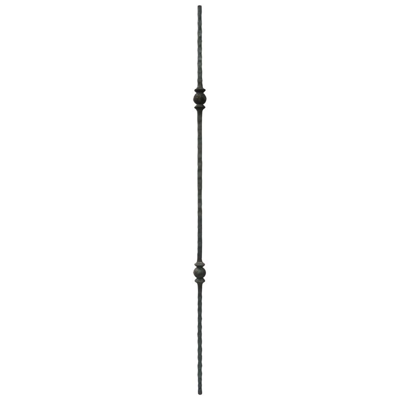 105/1  12mm SQ. HAMMERED PICKET WITH DOUBLE COLLAR 1000mm (DISCONTINUED)