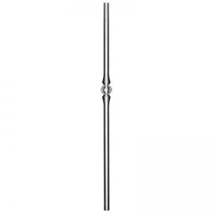 SSBCRY1POST  1 1/4"RD. STAINLESS STEEL SOLID POST WITH SPACE FOR GLASS CRYSTAL BALL INSERT 48"