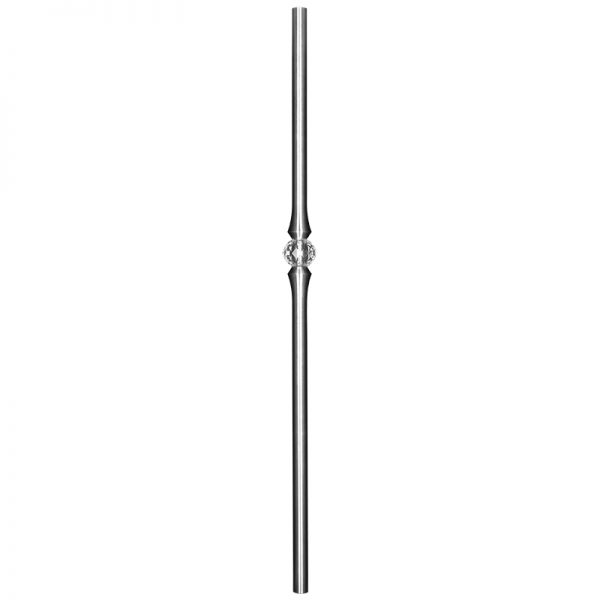 SSBCRY1POST  1 1/4"RD. STAINLESS STEEL SOLID POST WITH SPACE FOR GLASS CRYSTAL BALL INSERT 48"